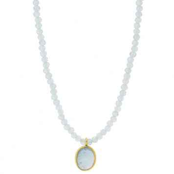 Margaret Solow:BLUE TOPAZ + AQUAMARINE/18KT