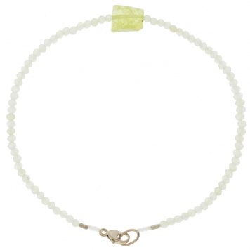 Margaret Solow:PREHNITE + BERYL BEADED BRACELET