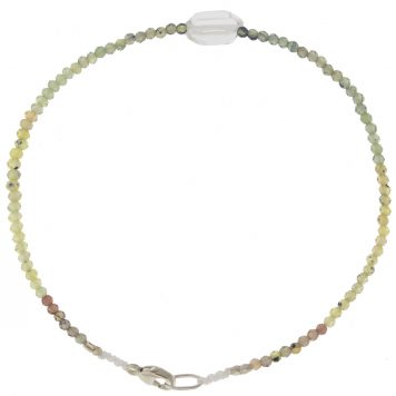 Margaret Solow:SAPPHIRE + HERKIMER QUARTZ BEADED BRACELET