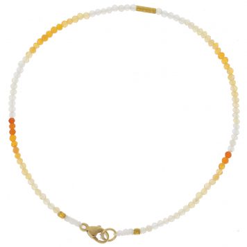 Margaret Solow:FIRE OPAL + 18KT BEADED BRACELET