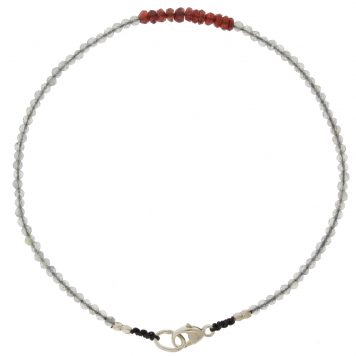 Margaret Solow:LABRADORITE + SAPPHIRE BEADED BRACELET