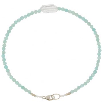 Margaret Solow:AMAZONITE + HERKIMER BEADED BRACELET