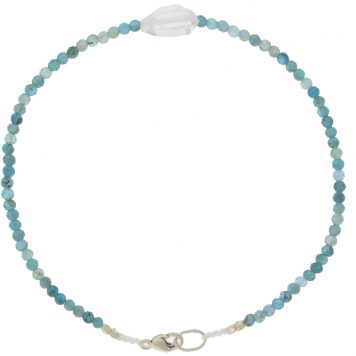 Margaret Solow:APATITE + HERKIMER QUARTZ BEADED BRACELET