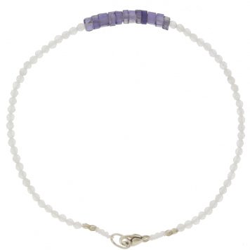 Margaret Solow:RAINBOW MOONSTONE + IOLITE BEADED BRACELET