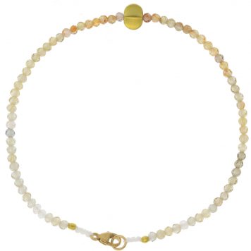 Margaret Solow:ZIRCON + 18KT BEADED BRACELET