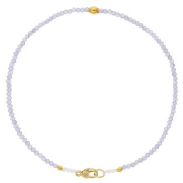 Margaret Solow:TANZANITE + 18KT BEADED BRACELET