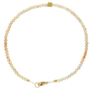 Margaret Solow:ZIRCON + 18KT BEADED BRACELET