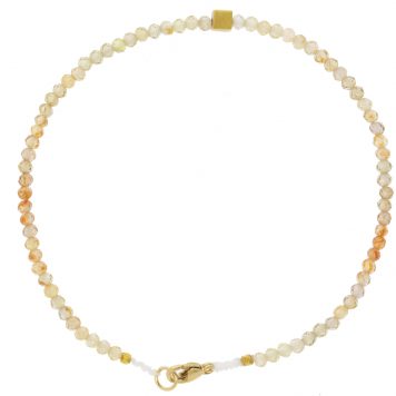 Margaret Solow:ZIRCON + 18KT BEADED BRACELET