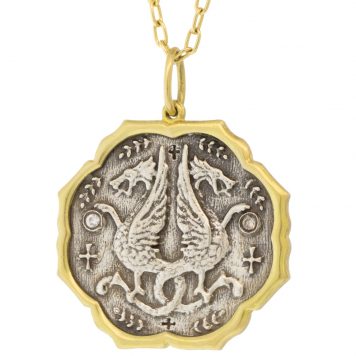 Erica Molinari Trunk Show : SS  & 18K Diamond charm,dragons,Always do what you are afraid to do-Ralph Waldo Emerson