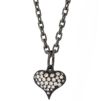 Erica Molinari Trunk Show: SS Large Puff Pave Diamond Heart .9cts