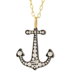 Erica Molinari Trunk show:SS Large Anchor white diamonds - Live Love Life - -.69cts
