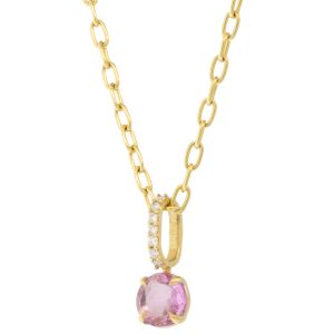 Erica Molinari Trunk show:18K / Rose cut sapphire & diamond drops - .50cts pink sapphire / .056cts diamonds