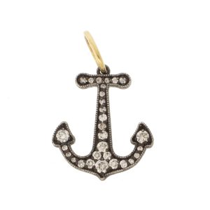 Erica Molinari: Charm, SS Baby Anchor, .37ct Diamonds