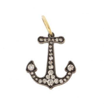 Erica Molinari: Charm, SS Baby Anchor, .37ct Diamonds