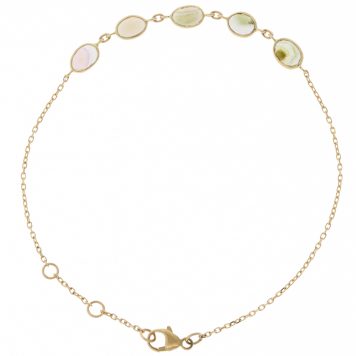 Celine Daoust: Bracelet, Multi Tourmaline - Multicolor, 14k YG