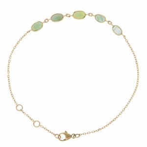 Celine Daoust: Bracelet, Multi Tourmaline - Green, 14k YG