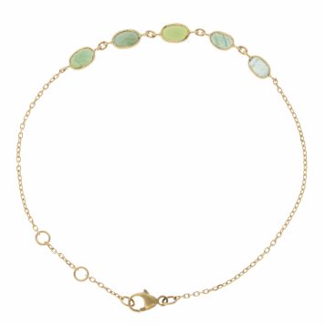 Celine Daoust: Bracelet, Multi Tourmaline - Green, 14k YG