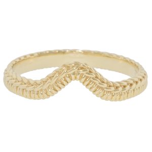 Twyla Dill: Kine Single Stitch Band, 10k YG, Size 7