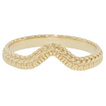 Twyla Dill: Kine Single Stitch Band, 10k YG, Size 7