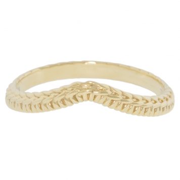 Twyla Dill: Ilayda Single Stitch Band, 10k YG, Size 7