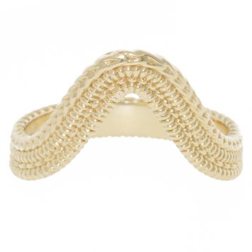 Twyla Dill: Kine Double Stitch Band, 10k YG, Size 7